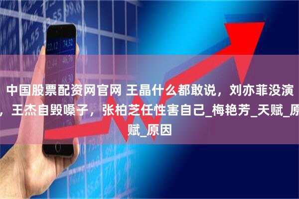 中国股票配资网官网 王晶什么都敢说,刘亦菲没演技,王杰自毁嗓子,张柏芝任性害自己_梅艳芳_天赋_原因